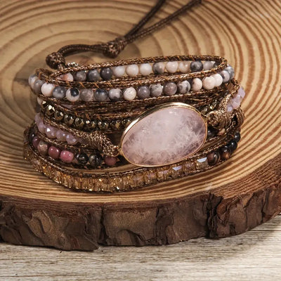 Rose Quartz Self-Love Wrap Bracelet