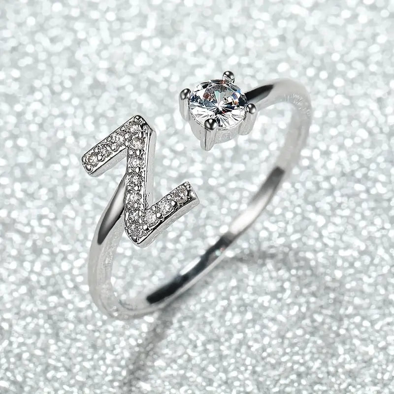 Adjustable Bright Letter Ring