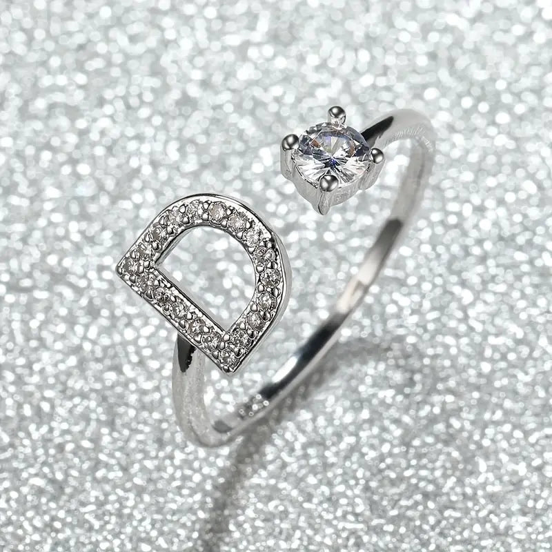 Adjustable Bright Letter Ring