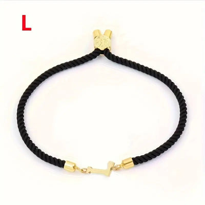 Black Gold Letter Bracelet