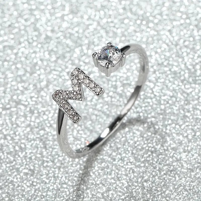 Adjustable Bright Letter Ring