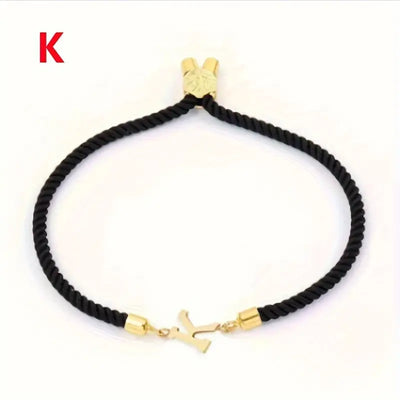 Black Gold Letter Bracelet