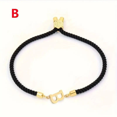 Black Gold Letter Bracelet
