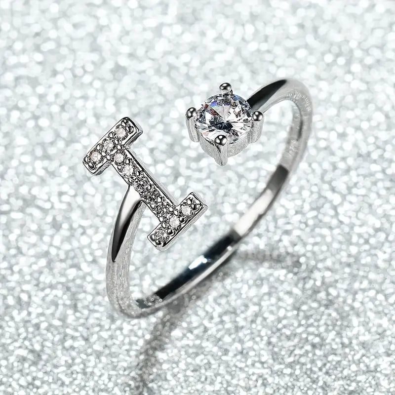 Adjustable Bright Letter Ring