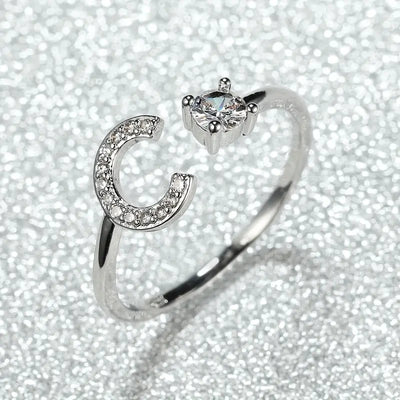 Adjustable Bright Letter Ring